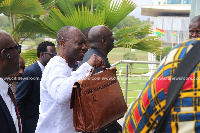 Finance Minister, Ken Ofori-Atta arriving at Parliament