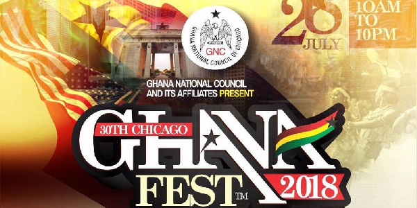 The Ghanafest 2018 is scheduled for July 28, 2018 in Chicago