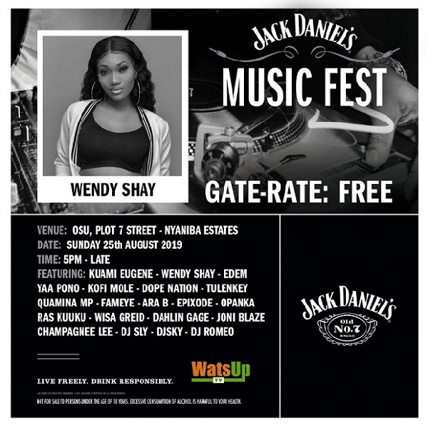 Wendy Shay is billed to perform at Jack Daniel