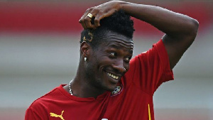 Asamoah Gyan South Africa Match