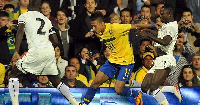 Neymar in action against Ghana in 2011