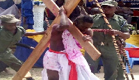 The DCE Richmond Amponsah acted in a Jesus drama during the Easter