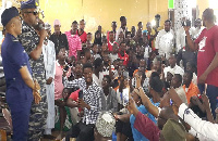 COP Kofi Boakye addressing some Muslims during his visit.