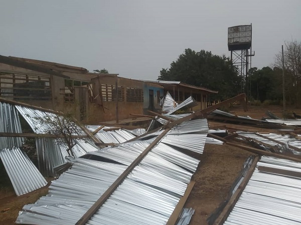 Ruins of the Jinijini Presbyterian Junior High School 'B' after a rainstorm