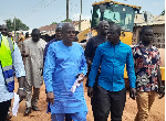 Sule Salifu (left) accompanied by officials from the Department of Urban Roads