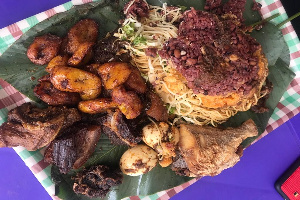 Waakye in leaves is a big deal in Ghana