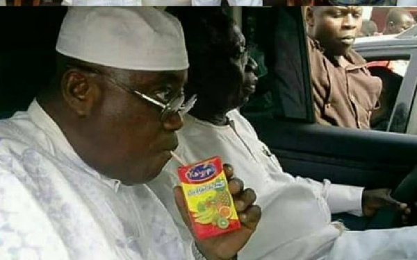 President Akufo-Addo drinking Kalypo