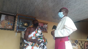 Nana Okoh Agyeman Boakye II and  Reverend Peter Kwaku Atuahene