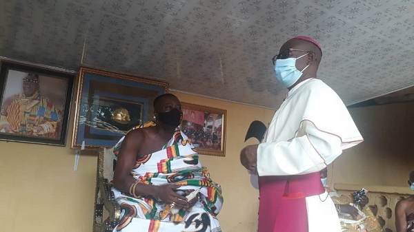 Nana Okoh Agyeman Boakye II and  Reverend Peter Kwaku Atuahene