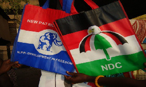 File photo: NPP and NDC paraphernalia