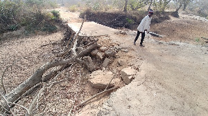 The current state of the bridge linking Kassana and Tanvieli