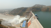 Ayamé hydroelectric dam (South) down by five meters