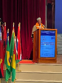 Alban Bagbin speaking at the conference