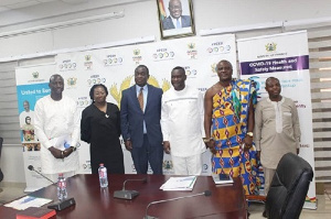 Dr John Ampontuah Kumah third from left with the board members