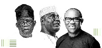 Bola Ahmed Tinubu, Atiku Abubakar da Peter Obi