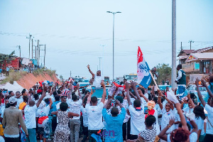 Kennedy Agyapong receiving applause from the crowd