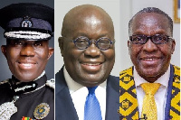 IGP George Dampare, President Akufo-Addo and Speaker Alban Bagbin