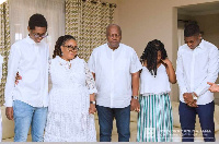 Former President Mahama and family