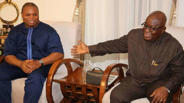 Imani Africa boss, Mr. Franklin Cudjoe and President Akufo-Addo