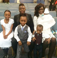 Samuel Inkoom with his wife, Omega Inkoom and their kids           Picture: Instagram