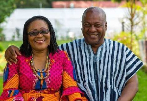 President John Mahama and wife (Lordina).