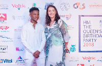 Abraham Attah at the Queen's birthday celebration in Accra