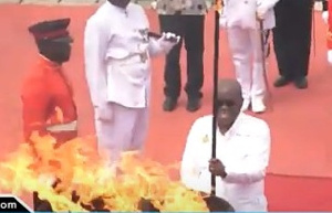 President Nana Addo Dankwa Akufo-Addo after the lighting of the perpetual flame for Ghana