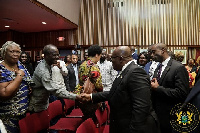 President Nana Akufo-Addo greeting participants after the meeting in Washington DC