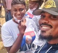 Toosweet Annan was captured with Bibi Bright during an NPP campaign tour