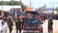 A photo of the military clashing with the people of Ejura Sekyedumase