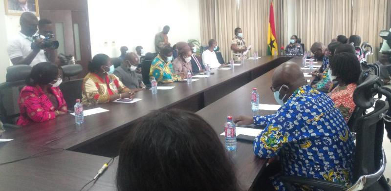 Madam Martha Pobee, the Acting Chief Director of MoFA presented the check at an event in Accra