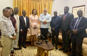 JJ Rawlings with the officials of the Electoral Commission of Ghana