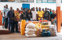 Jonathan Mensah presented the items to the Dzorwulu Special School