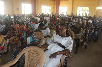 A section of Christians during a church service