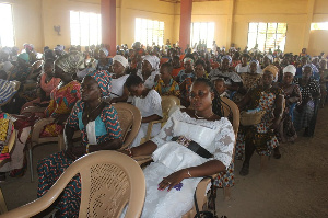 A section of Christians during a church service