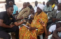 Zikpuitorga Godson Kwaku Amekah addressing the media