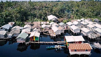 Aerial shot of the Nzulenzu community