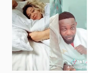 Nadia Buari and AY Comedian