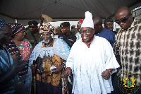 Overlord of Dagbon Ya-Na Abukari Mahama II with President Akufo-Addo