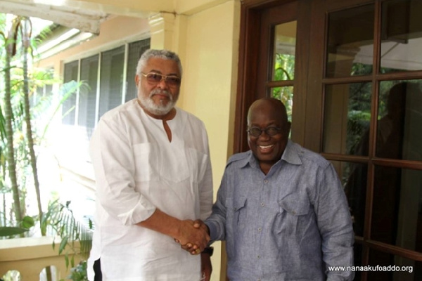 President Nana Akufo-Addo with former President Rawlings