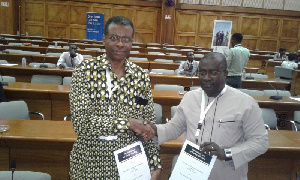 Vice Chancellor of UMaT Prof. Jerry Kuma (L) & CEO Minerals Commission, Dr Tony Aubynn (R)