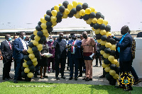 Dr Mahamudu Bawumia and Lands Minister, Abu Jinapor commissioning the office