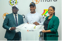 Kurt Okraku during the unveiling of Mara as official partner of Black Stars