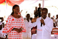 Running mate Brigitte Dzogbenuku and Dr. Nduom