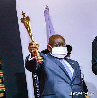 President Nana Addo Dankwa Akufo-Addo holding the Sword of State