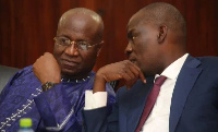 Majority leader Osei Kyei-Mensah-Bonsu (left) with Minority leader Haruna Idrissu