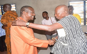 Alban Bagbin, Second Deputy Speaker of Parliament interacting with Nana Kwaw Tendele II