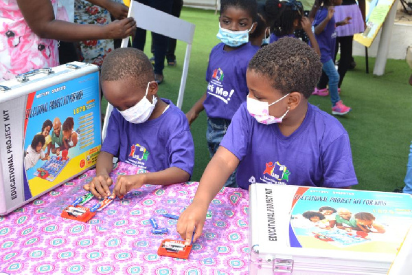 Some school children during the event