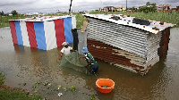 Flooding caused by Cyclone Ana in Mozambique