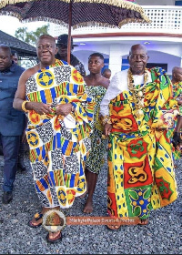 Asantehene Otumfuo Osei Tutu II with Awoamefia of the Anlo State, Togbui Sri III